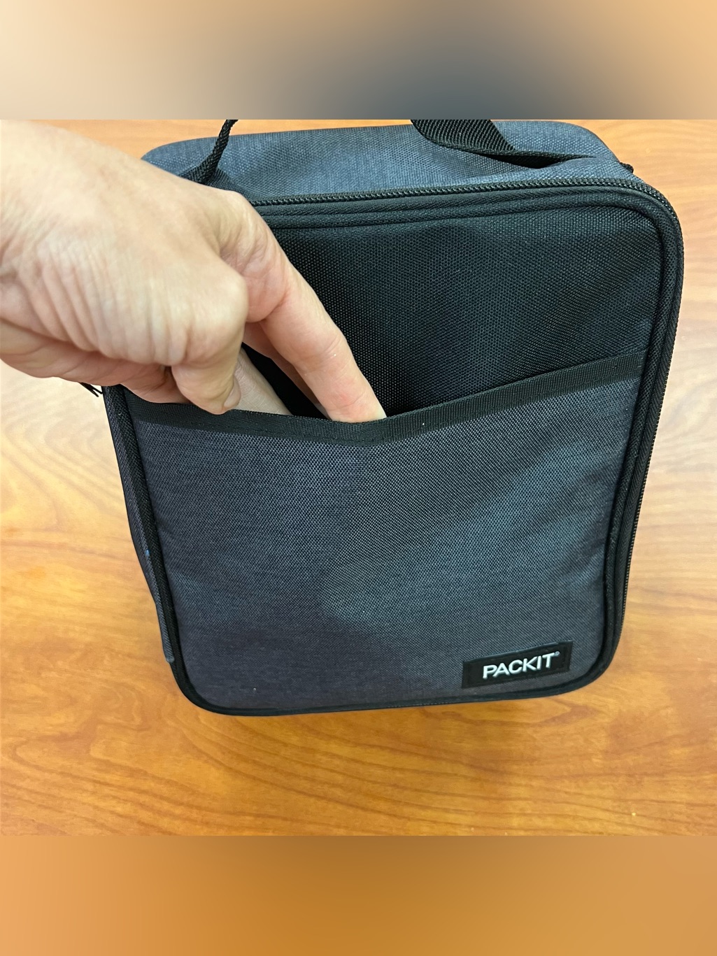Packit Freezable Lunchbox/Cooler Black & Gray Front Pocket Office School Daycare — image 5 of 6